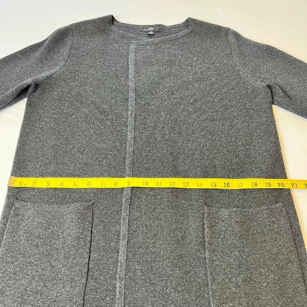 J. Crew Juliette Collarless Merino Wool Blend Cardigan Sweater - Picture 7 of 12
